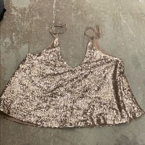 Tobi sequin camisole euro summer Ibiza fairy bronze